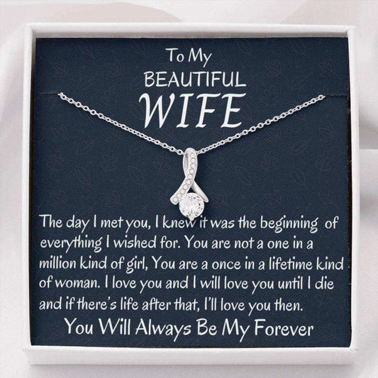 Wife Necklace, To My Wife Gift Alluring Beauty Necklace For Her Anniversary, Birthday Gift, Gift For Her, Gift For Wife For Karwa Chauth Rakva