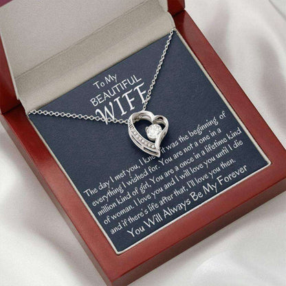 Wife Necklace, To My Wife Gift Forever Love Necklace For Her Anniversary, Birthday Gift, Gift For Her, Gift For Wife For Karwa Chauth Rakva