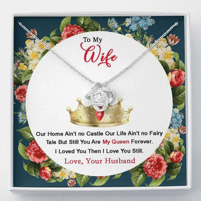 Wife Necklace, To My Wife Gift Love Knot Necklace, Gift For Wife From Husband For Karwa Chauth Rakva