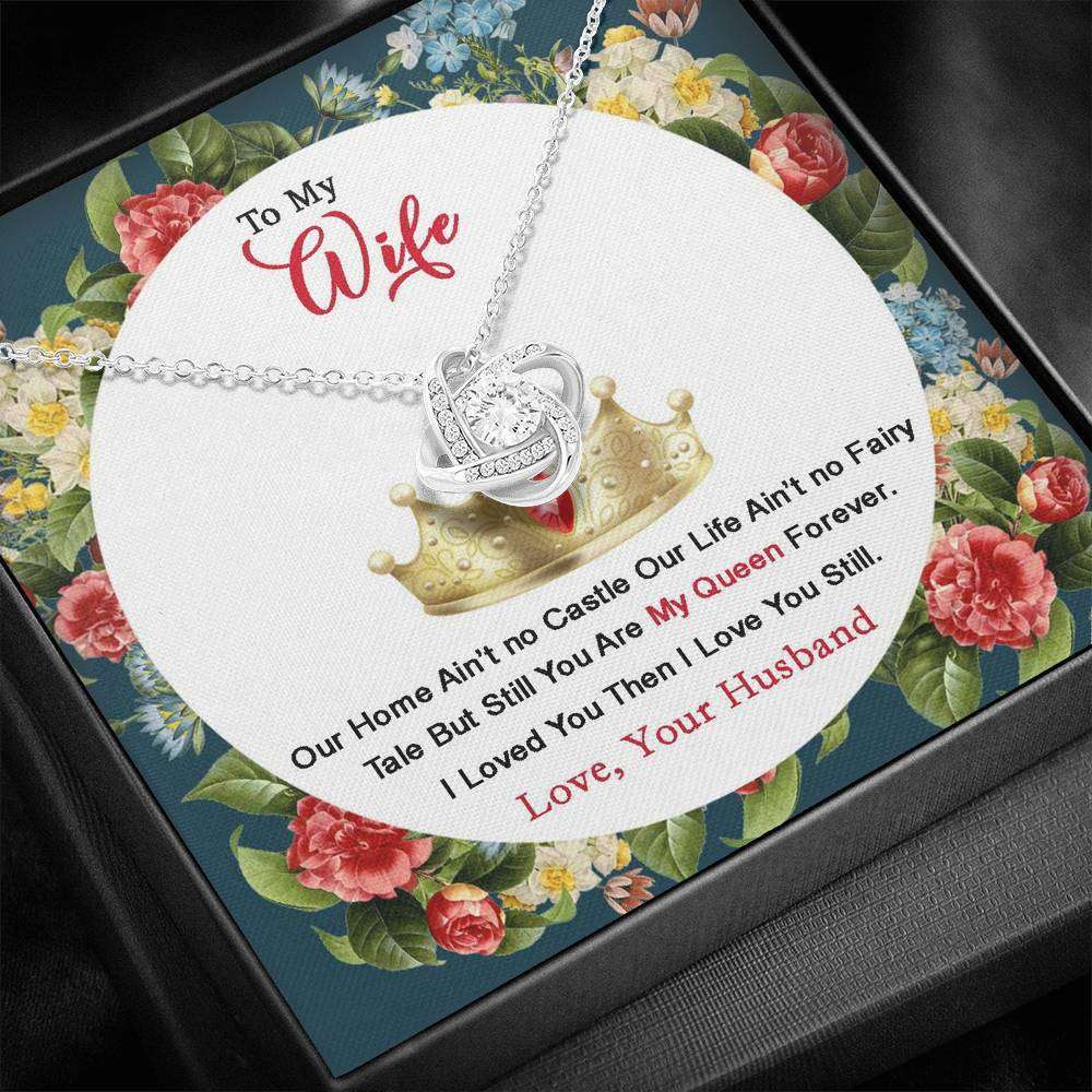 Wife Necklace, To My Wife Gift Love Knot Necklace, Gift For Wife From Husband For Karwa Chauth Rakva