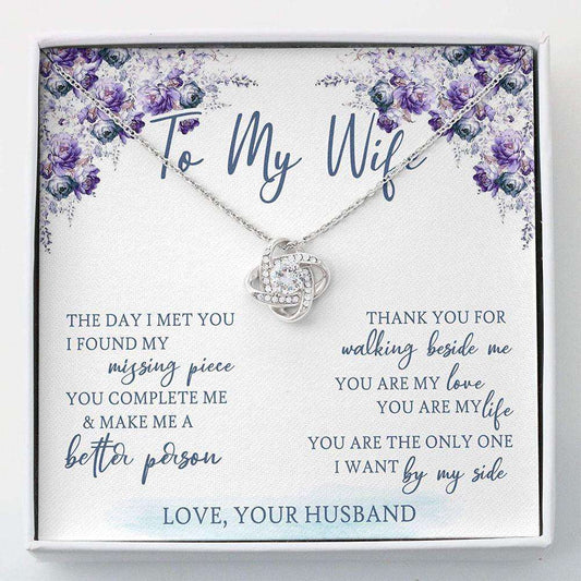 Wife Necklace “ To My Wife Gifts For Her “ Necklace With Gift Box For Karwa Chauth Rakva