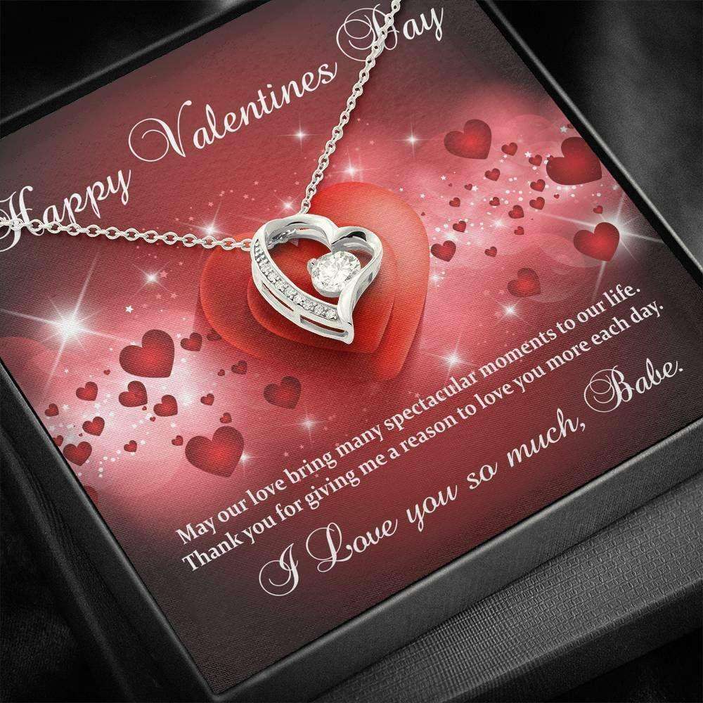 Wife Necklace, To My Wife Heart Necklace Valentines Gift For Her “ I Love You More Each Day! For Karwa Chauth Rakva