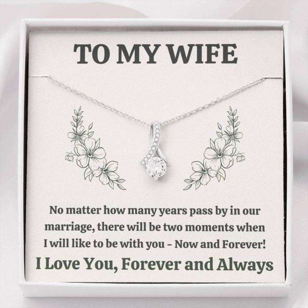 Wife Necklace, To My Wife Moments Alluring Beauty Necklace Gift For Karwa Chauth Rakva