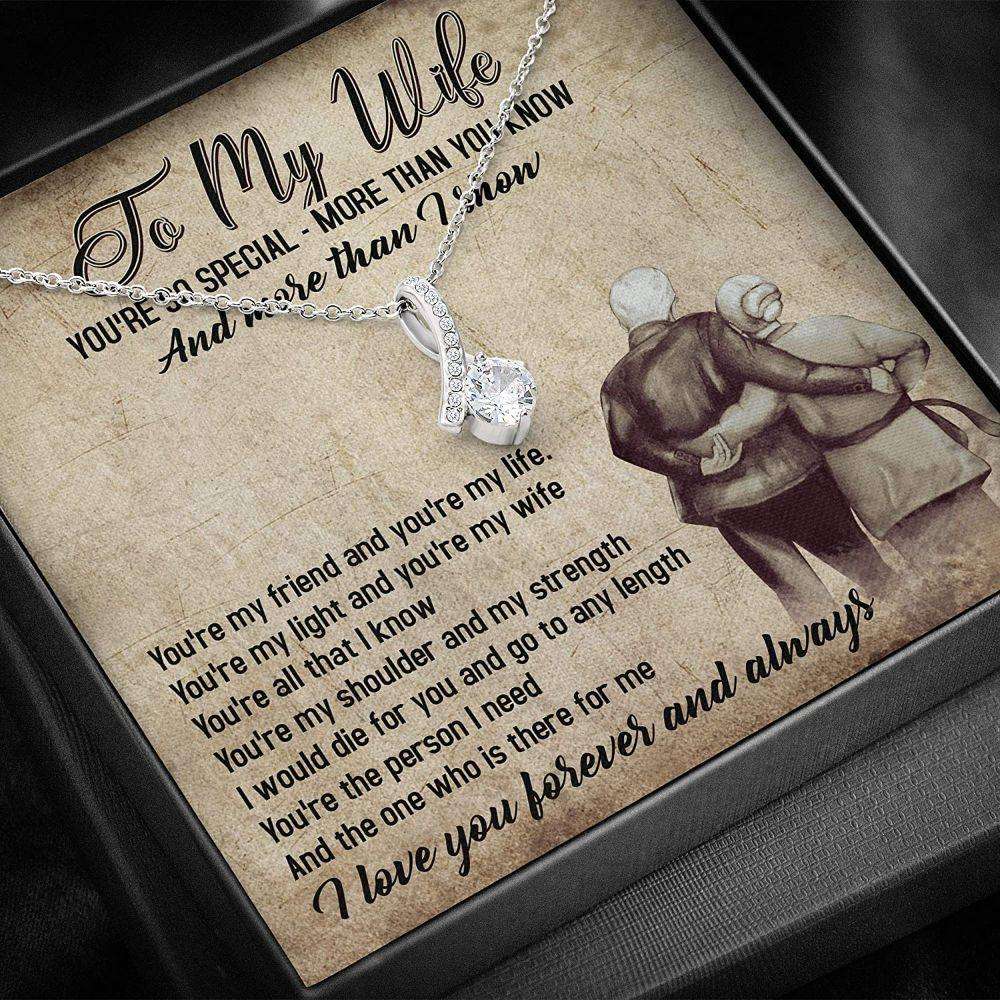 Wife Necklace “ To My Wife Necklace “ Alluring Beauty Necklace With Gift Box For Birthday Christmas For Karwa Chauth Rakva