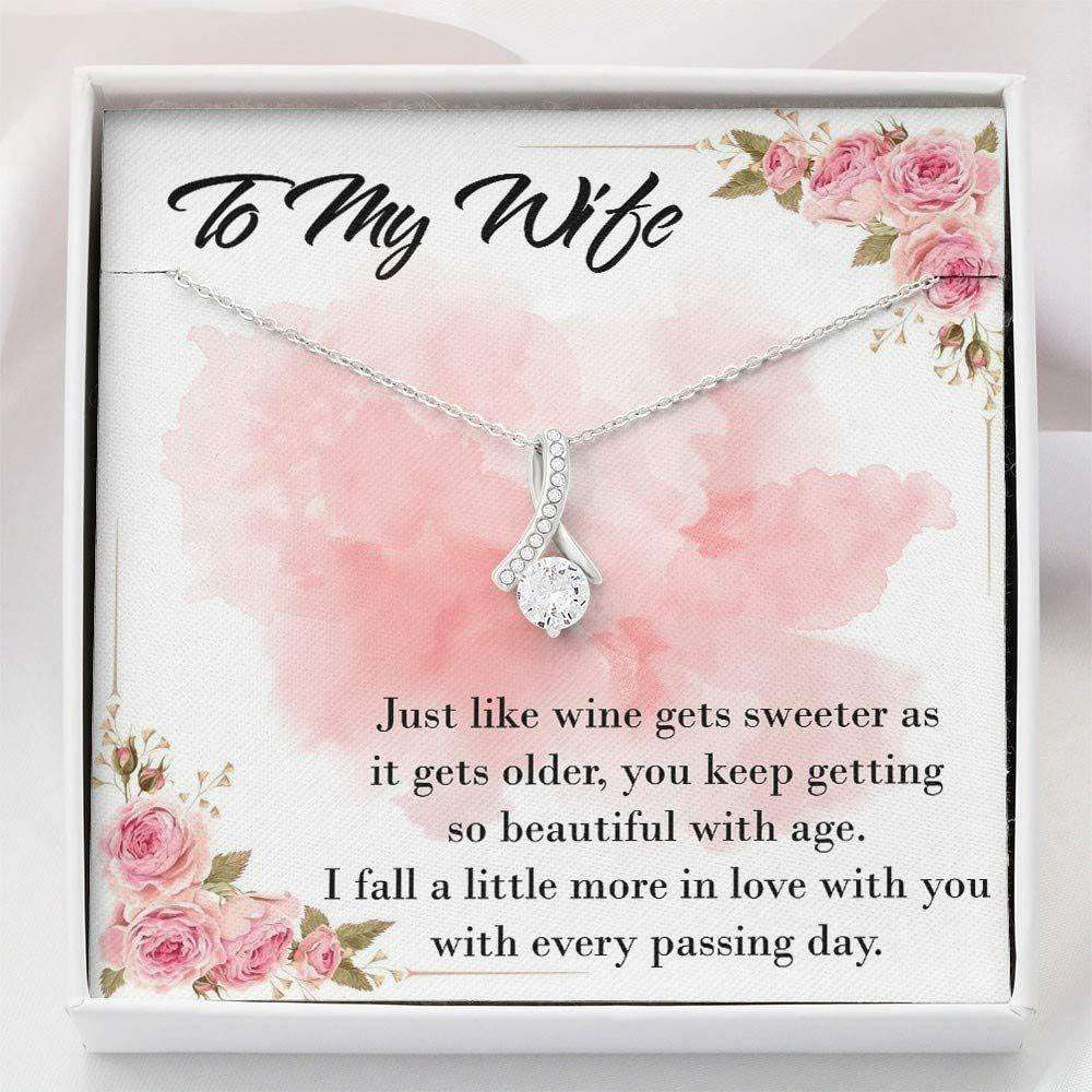 Wife Necklace “ To My Wife Necklace “ Alluring Beauty Necklace With Gift Box For Birthday Christmas For Karwa Chauth Rakva