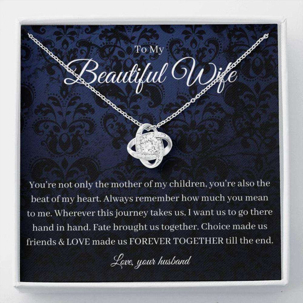 Wife Necklace, To My Wife Necklace, Anniversary Gift For Wife, Birthday Gift For Wife From Husband For Karwa Chauth Rakva