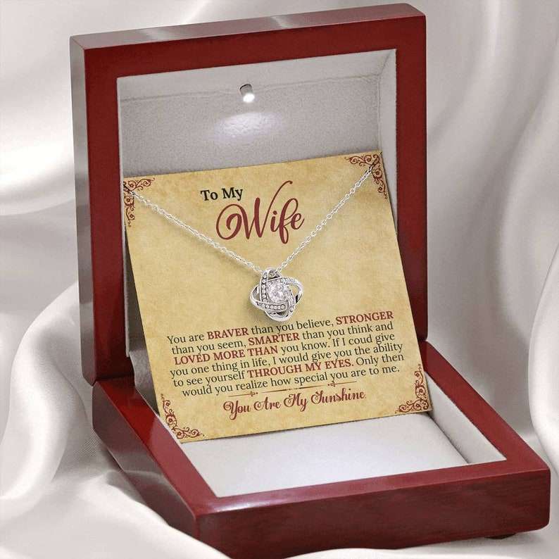 Wife Necklace, To My Wife Necklace, Anniversary Necklace For Wife, Gift For Wife, Wife Necklace, Wife Birthday Necklace, Valentines Day Gift For Wife For Karwa Chauth Rakva