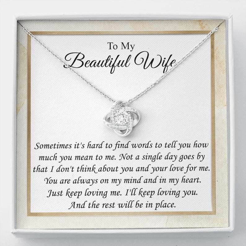 Wife Necklace, To My Wife Necklace, Anniversary Necklace For Wife, Gift For Wife, Wife Necklace, Wife Birthday Necklace, Valentines Day Gift For Wife For Karwa Chauth Rakva