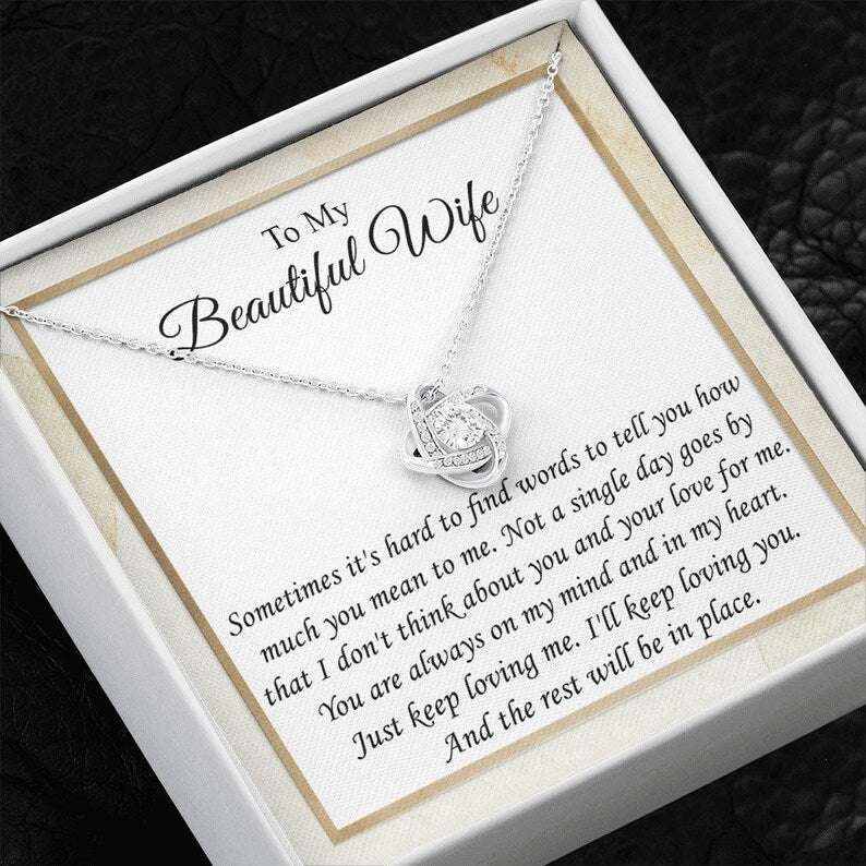 Wife Necklace, To My Wife Necklace, Anniversary Necklace For Wife, Gift For Wife, Wife Necklace, Wife Birthday Necklace, Valentines Day Gift For Wife For Karwa Chauth Rakva