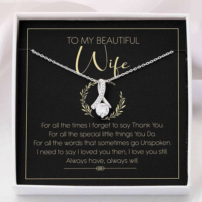 Wife Necklace “ To My Wife Necklace Gift Alluring Beauty Necklace For Karwa Chauth Rakva