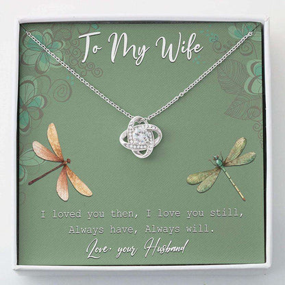 Wife Necklace “ To My Wife Necklace Gift For Her “ Love Knots “ Necklace With Gift Box For Birthday Christmas For Karwa Chauth Rakva