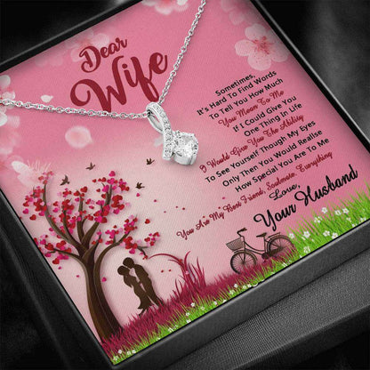 Wife Necklace, To My Wife Necklace, Gift For Wife From Husband, Birthday Mother’S Day For Karwa Chauth Rakva