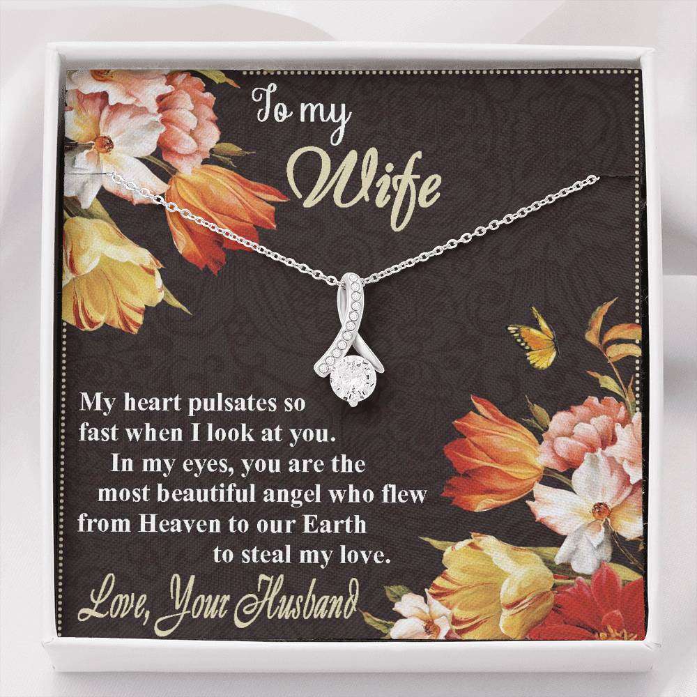 Wife Necklace, To My Wife Necklace Gift For Wife From Husband For Karwa Chauth Rakva