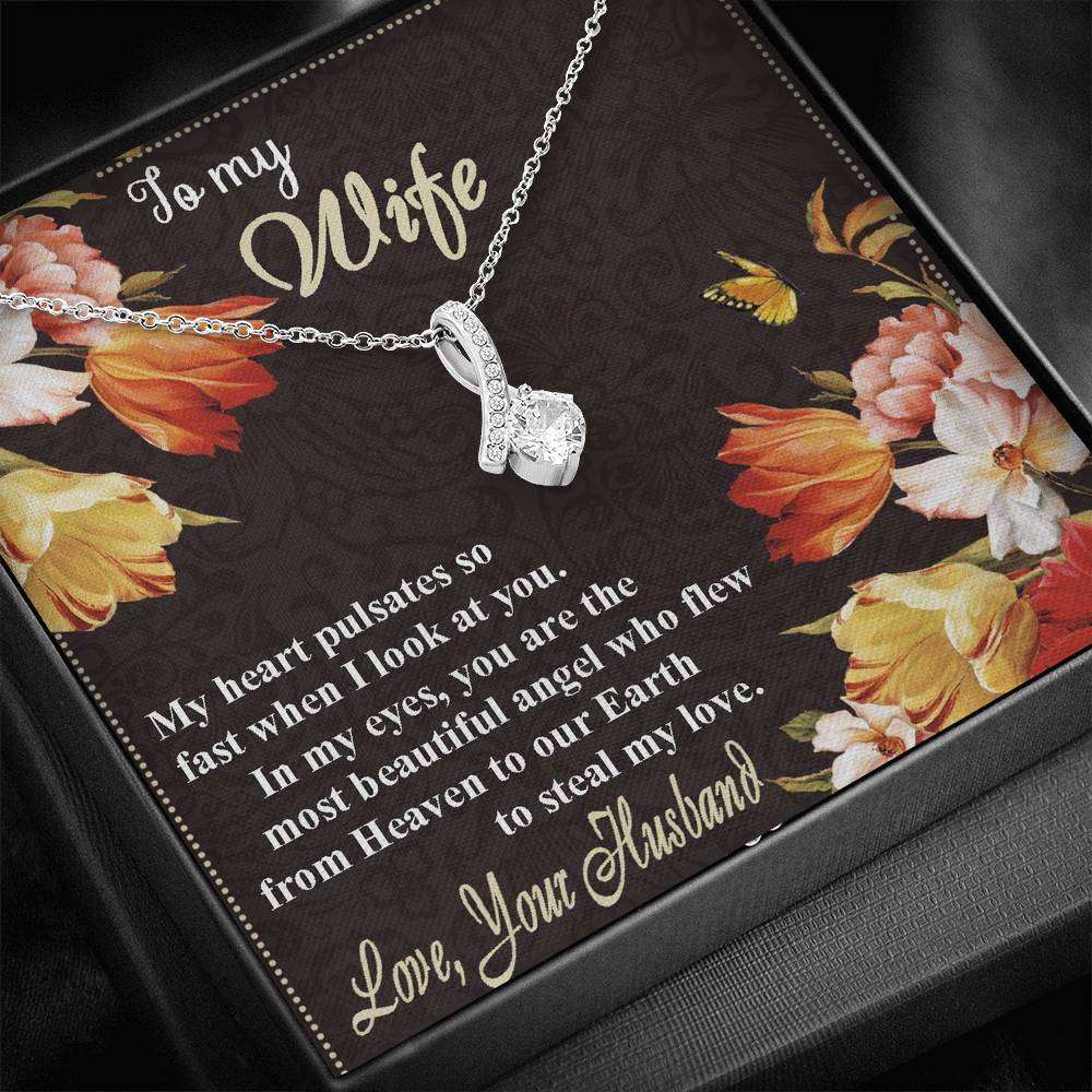 Wife Necklace, To My Wife Necklace Gift For Wife From Husband For Karwa Chauth Rakva