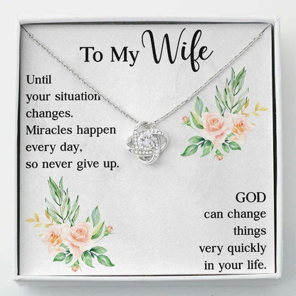 Wife Necklace, To My Wife “ Necklace Gift For Wife “ Necklace With Gift Box For Karwa Chauth Rakva