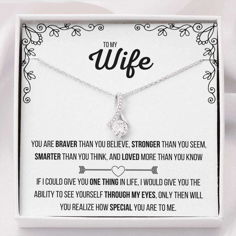 Wife Necklace, To My Wife Necklace Gift From Husband For Karwa Chauth Rakva