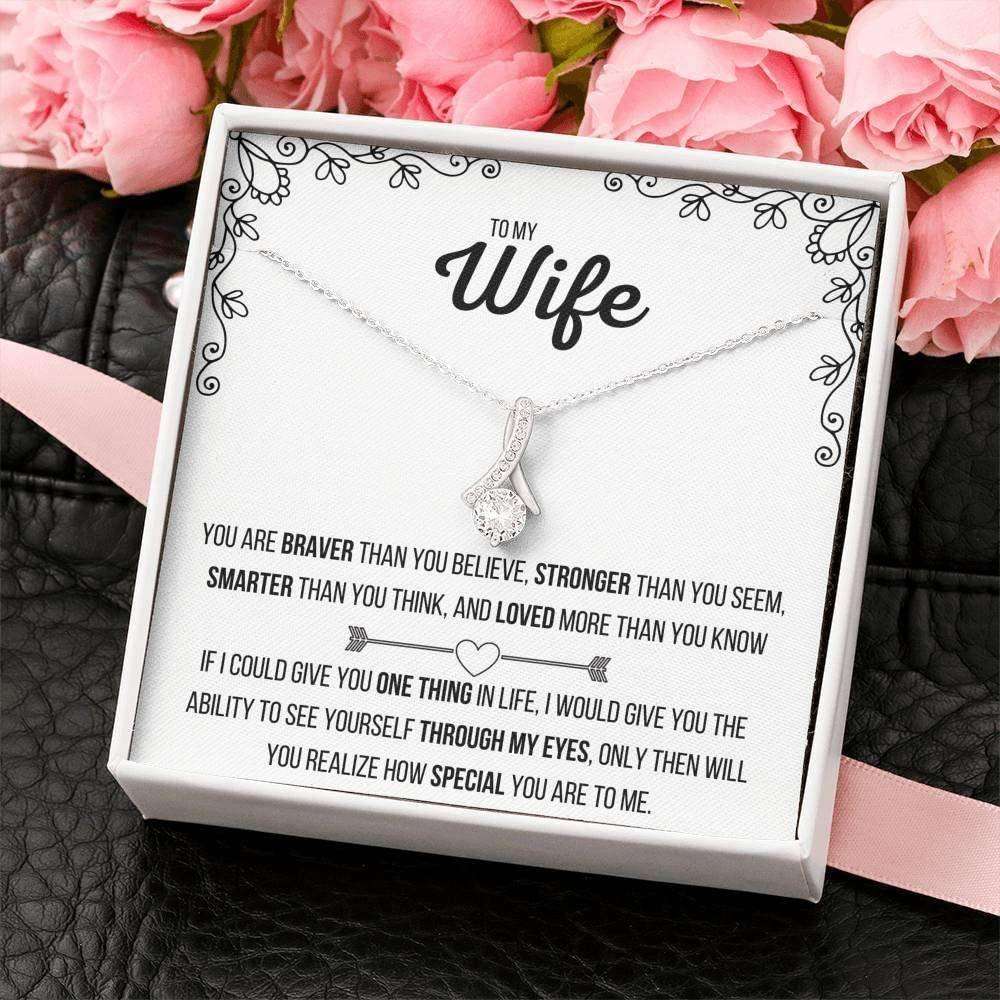 Wife Necklace, To My Wife Necklace Gift From Husband For Karwa Chauth Rakva