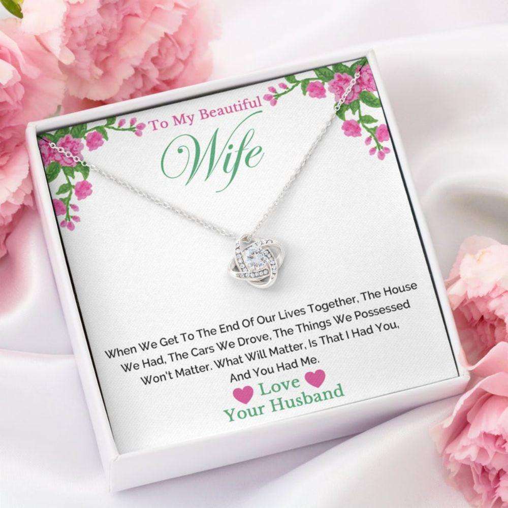 Wife Necklace, To My Wife Necklace Gift From Husband, Wife Birthday Necklace Gift, Anniversary For Karwa Chauth Rakva