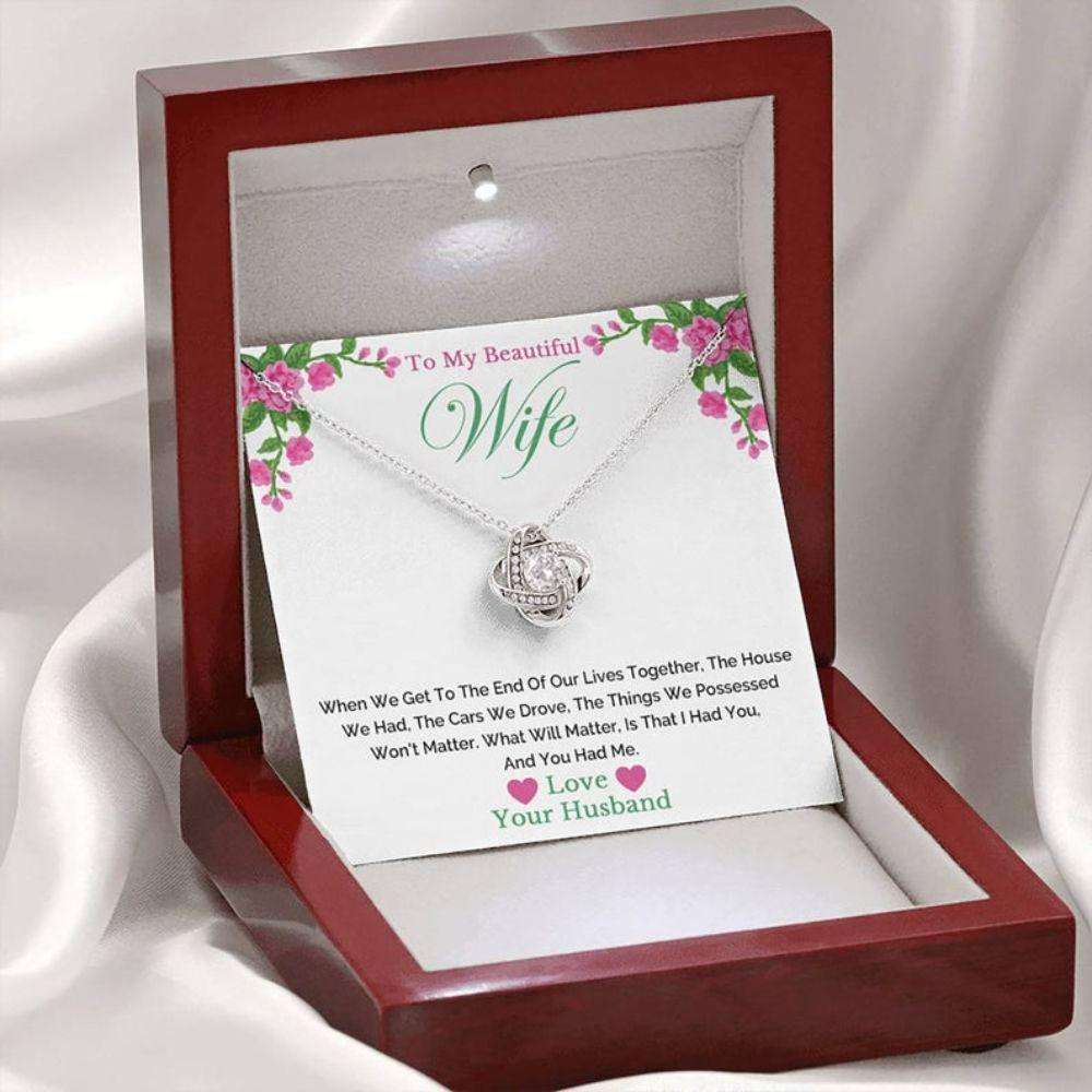 Wife Necklace, To My Wife Necklace Gift From Husband, Wife Birthday Necklace Gift, Anniversary For Karwa Chauth Rakva