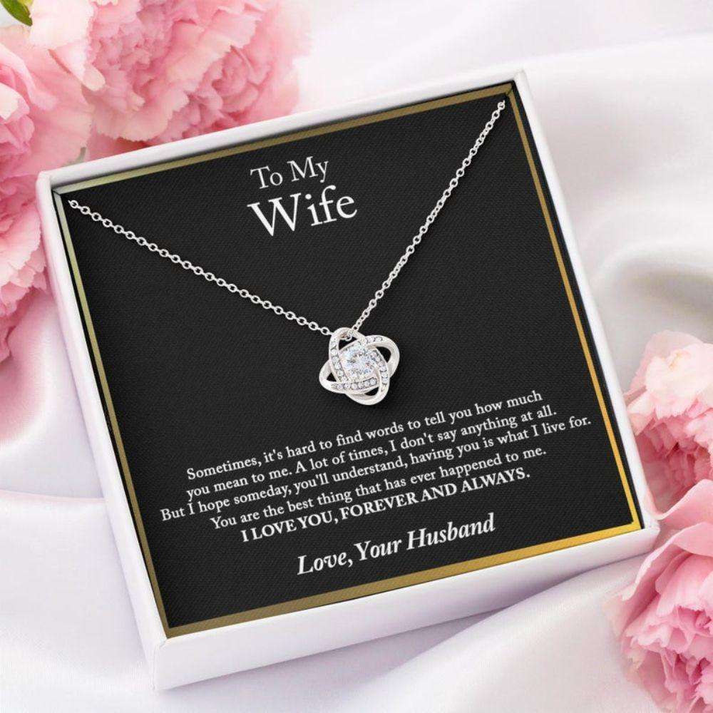 Wife Necklace, To My Wife Necklace Gift From Husband, Wife Birthday Necklace Gift, Anniversary For Karwa Chauth Rakva