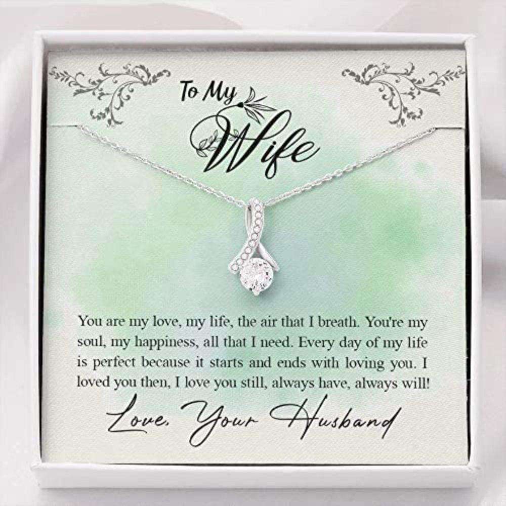 Wife Necklace, To My Wife Necklace Gift From Husband “ You Are My Love Necklace, Romantic For Karwa Chauth Rakva