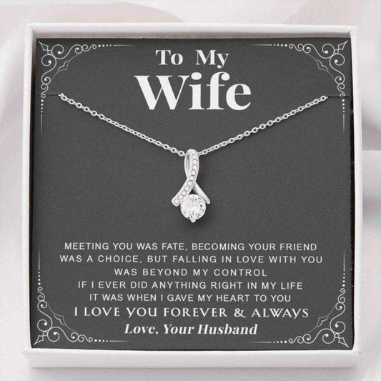 Wife Necklace, To My Wife Necklace Gift “ Gift For Valentine, Birthday, Anniversary For Karwa Chauth Rakva