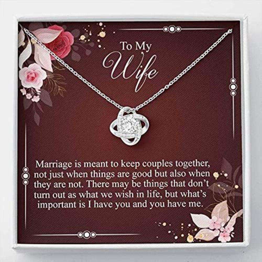 Wife Necklace, To My Wife Necklace Gift “ I Have You And You Have Me “ Gift To My Wife Necklace For Karwa Chauth Rakva