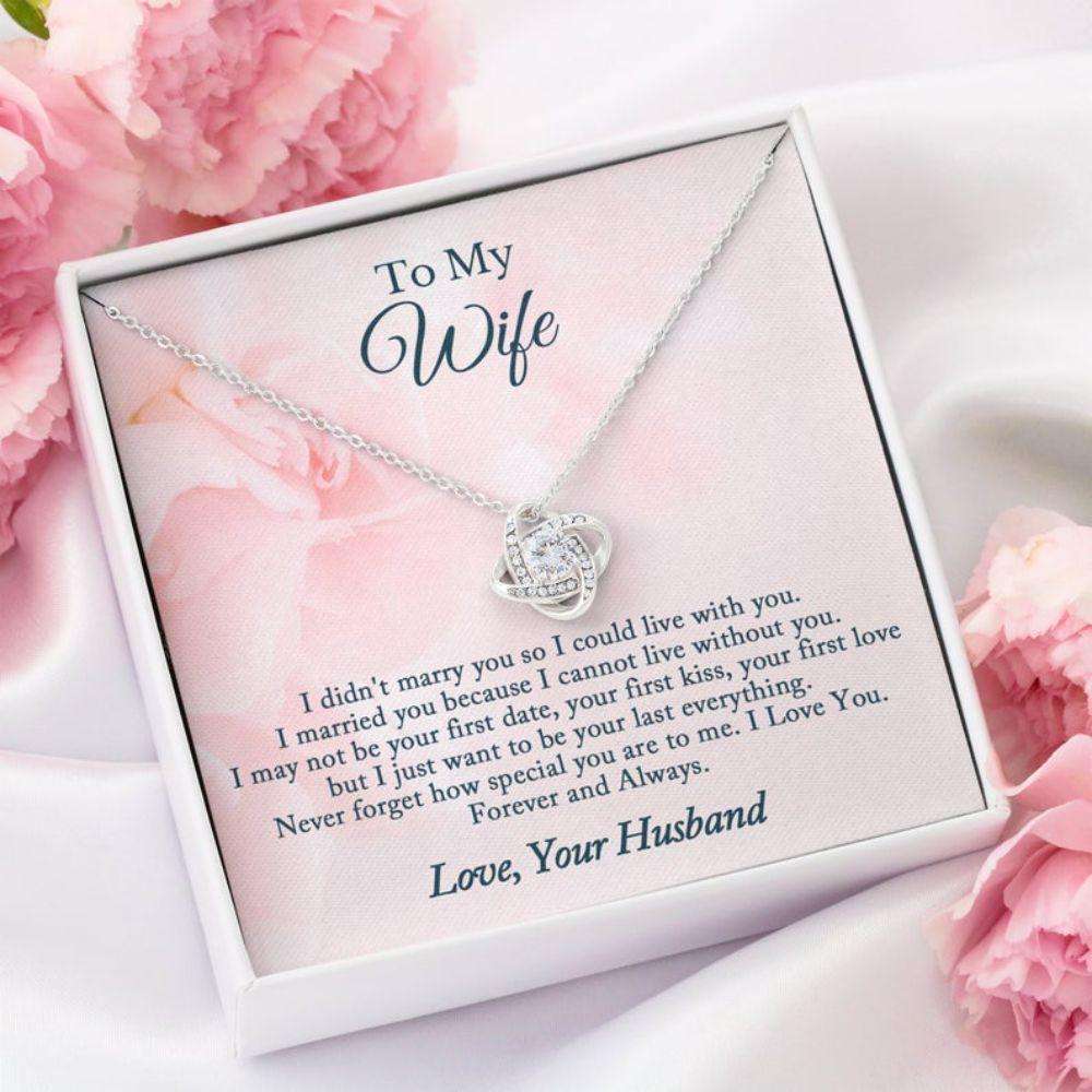 Wife Necklace, To My Wife Necklace Gift “ I Love You Forever And Always For Karwa Chauth Rakva