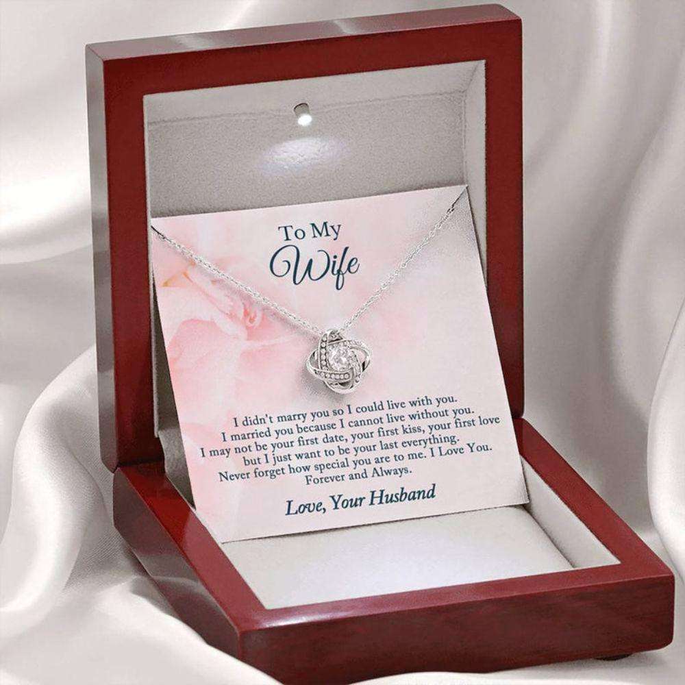 Wife Necklace, To My Wife Necklace Gift “ I Love You Forever And Always For Karwa Chauth Rakva