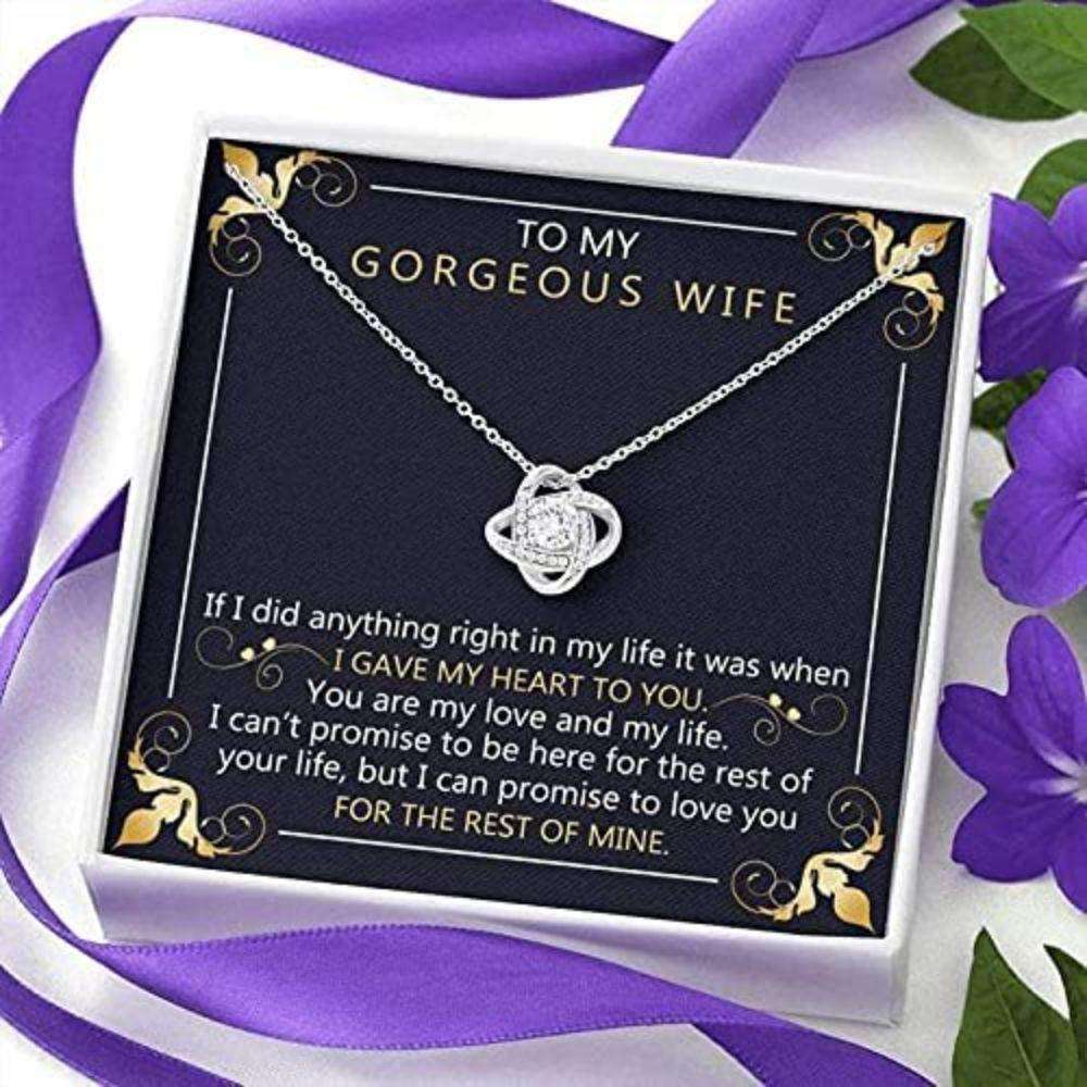 Wife Necklace, To My Wife Necklace Gift “ I Promise To Love You “ Plated Necklace, Gift To My Wife Necklace For Karwa Chauth Rakva