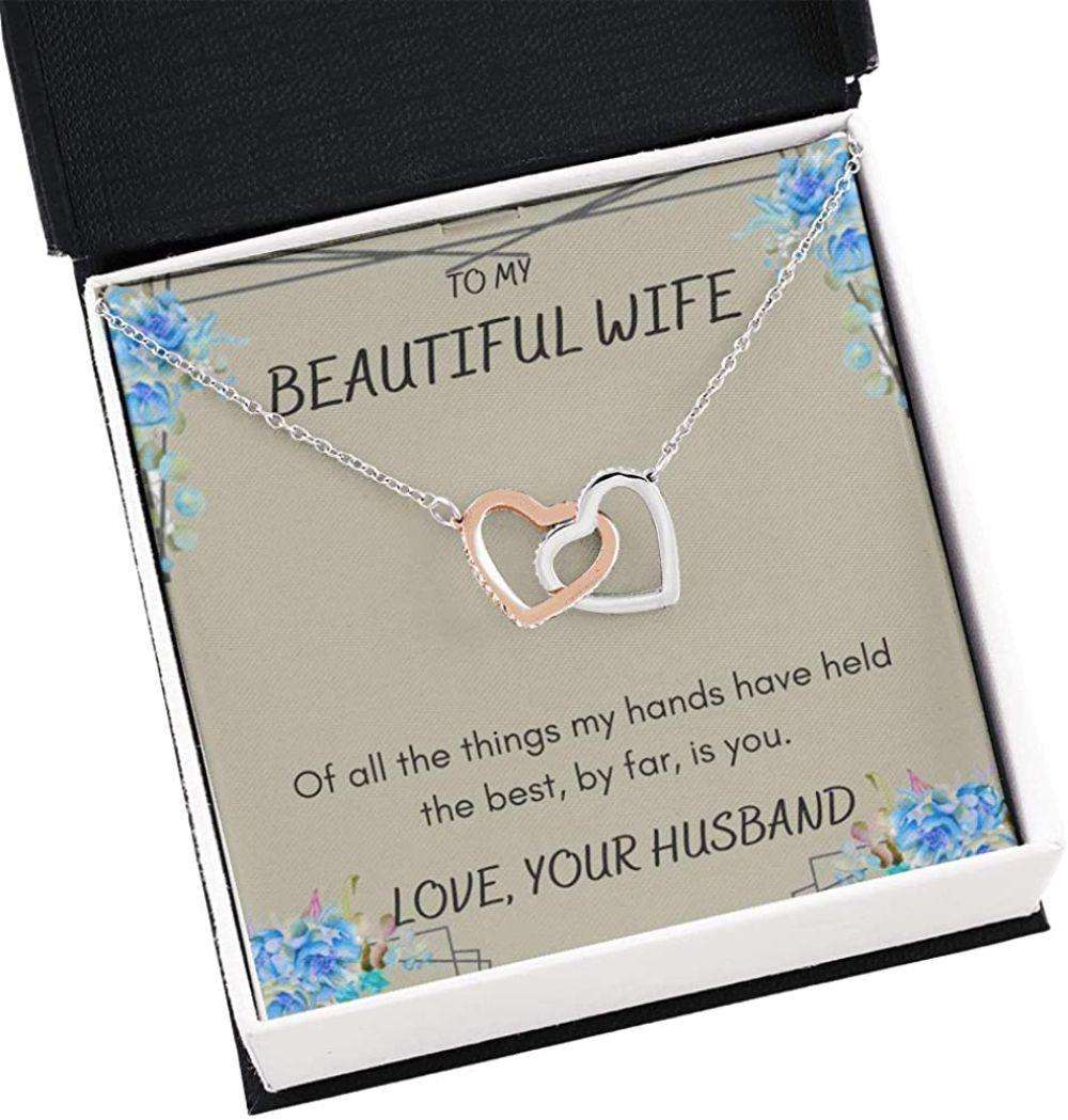 Wife Necklace, To My Wife Necklace Gift “ Of All The Things “ My True Love Necklace For Karwa Chauth Rakva