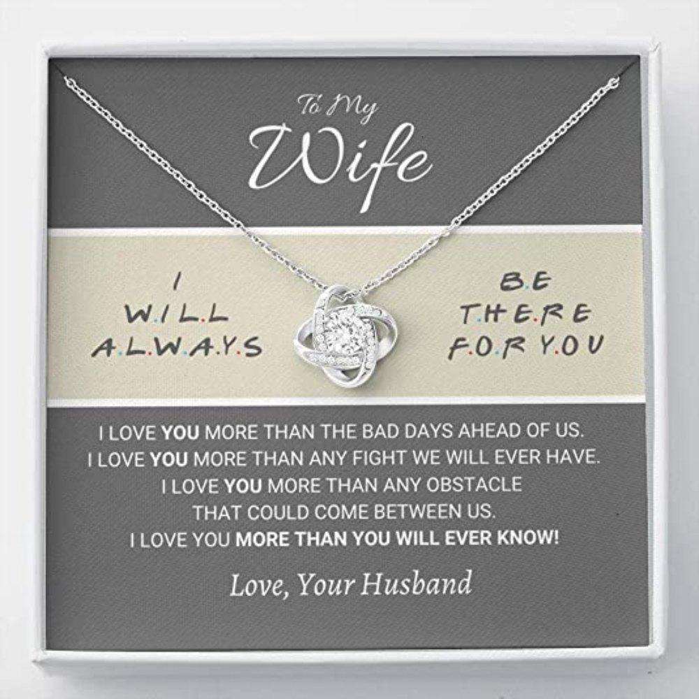 Wife Necklace, To My Wife Necklace Gift “ There For You “ Necklace Gift I’M Always Here For Karwa Chauth Rakva