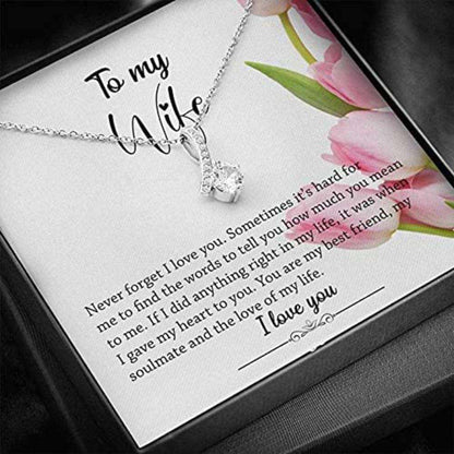 Wife Necklace, To My Wife Necklace Gift “ You Are My Best Friend My Soulmate And The Love Of My Life For Karwa Chauth Rakva