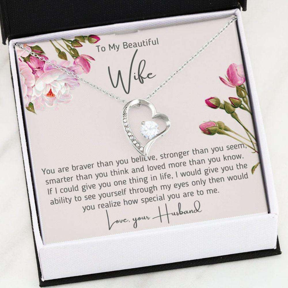 Wife Necklace, To My Wife Necklace, Last Minute Birthday Necklace Gift, Deep Love Messages For Wife, Romantic Wife Gift, Husband To Wife For Karwa Chauth Rakva