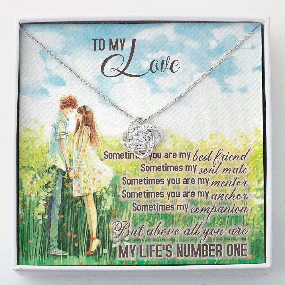 Wife Necklace “ To My Wife Necklace “ Love Knots , White, Fits For Karwa Chauth Rakva