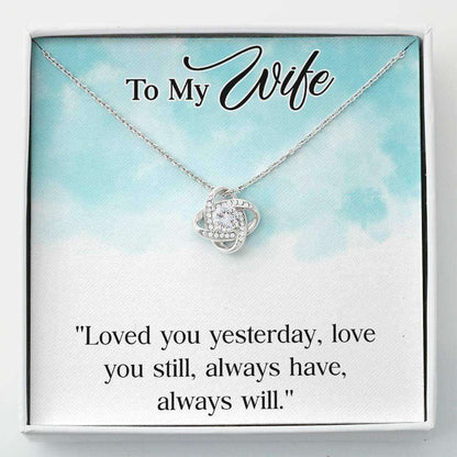 Wife Necklace, To My Wife Necklace “ Necklace Gifts For Her “ Necklace With Gift Box For Karwa Chauth Rakva