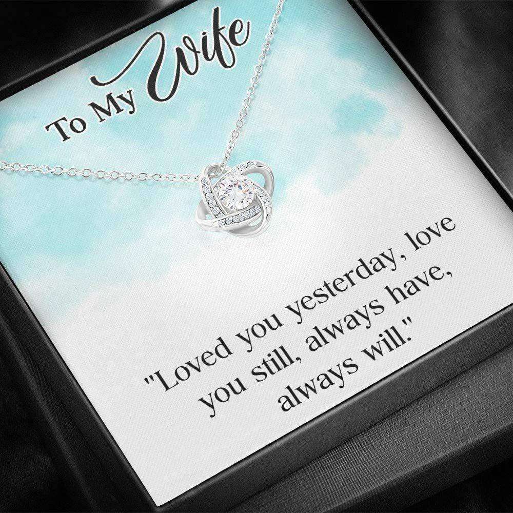 Wife Necklace, To My Wife Necklace “ Necklace Gifts For Her “ Necklace With Gift Box For Karwa Chauth Rakva