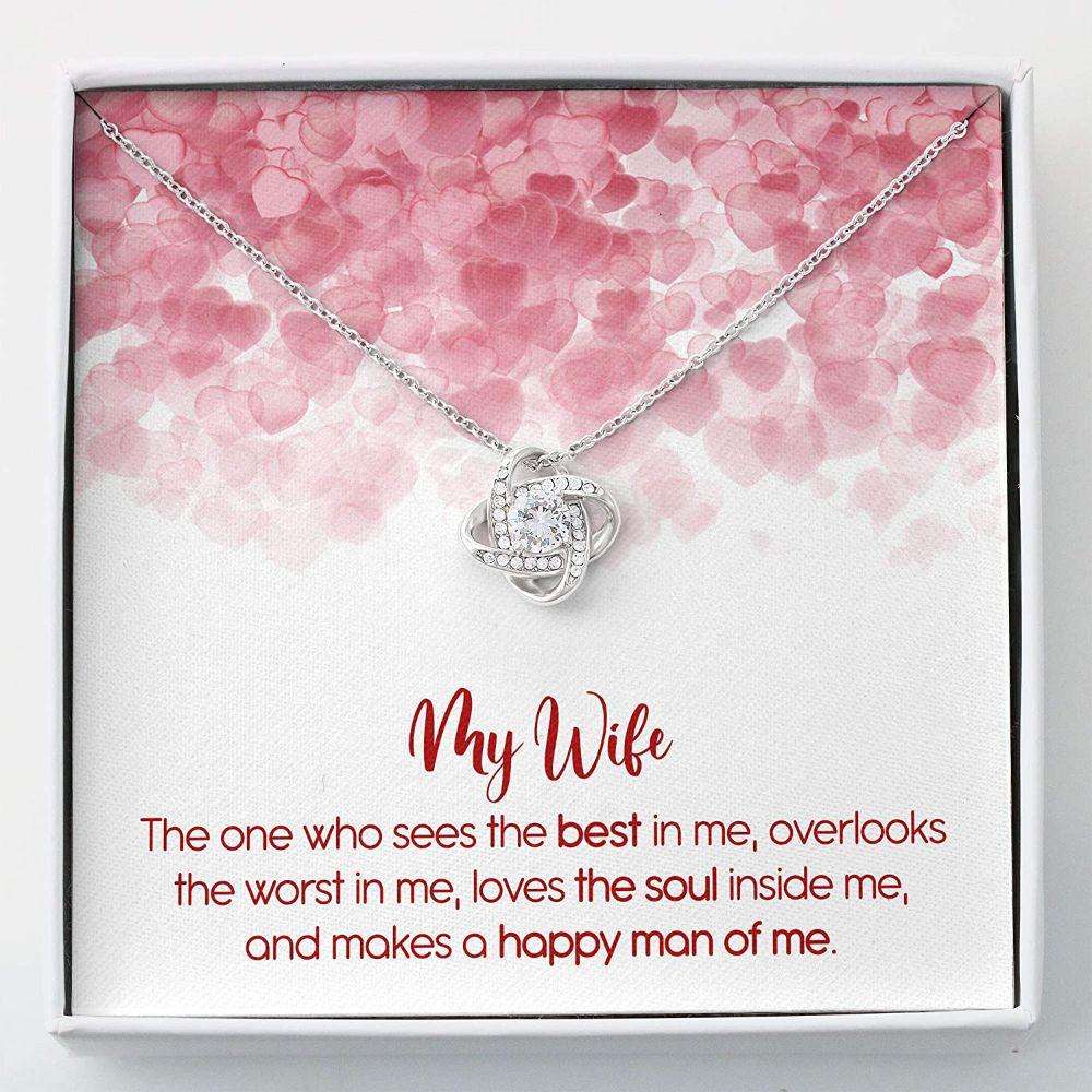 Wife Necklace, To My Wife Necklace “ Valentines Day Necklace “ Necklace With Gift Box For Karwa Chauth Rakva