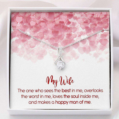 Wife Necklace, To My Wife Necklace “ Valentines Day Necklace “ Necklace With Gift Box For Karwa Chauth Rakva