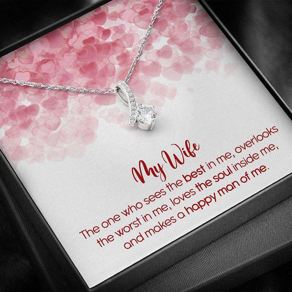 Wife Necklace, To My Wife Necklace “ Valentines Day Necklace “ Necklace With Gift Box For Karwa Chauth Rakva