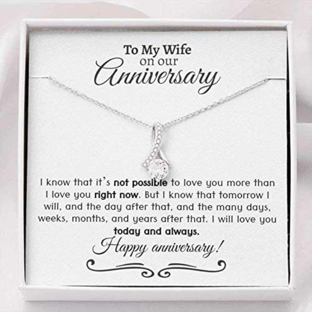 Wife Necklace, To My Wife On Our Anniversary Necklace, Wedding Anniversary Gift For Wife, Romantic For Karwa Chauth Rakva