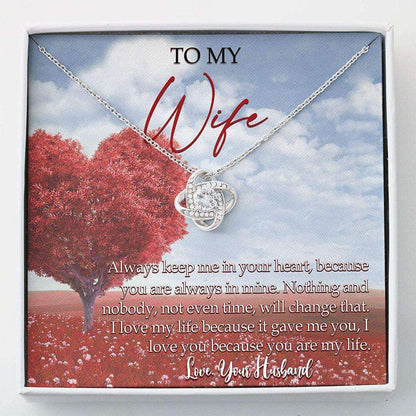 Wife Necklace “ To My Wife Valentines Day Gift “ White, Fits “ Necklace With Gift Box For Karwa Chauth Rakva