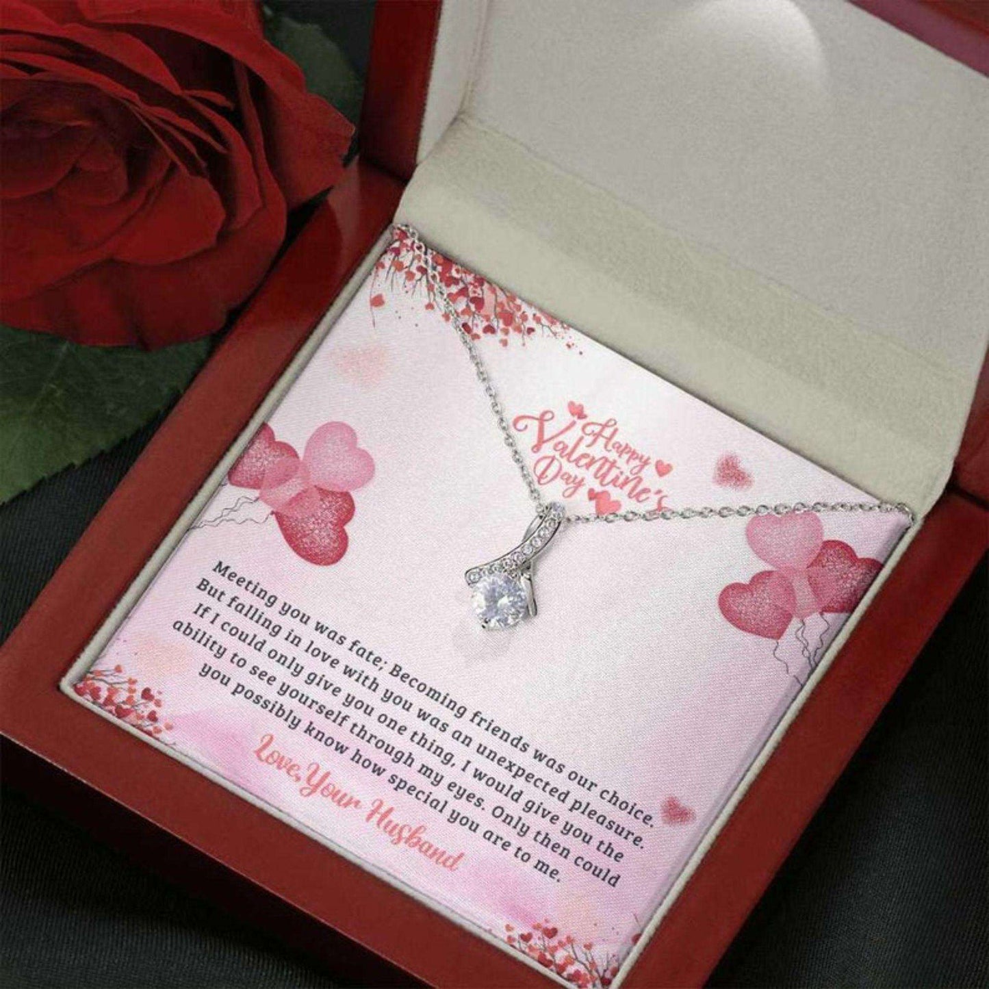 Wife Necklace, To My Wife Valentines Day Necklace Gift, Anniversary Gift For Wife For Karwa Chauth Rakva