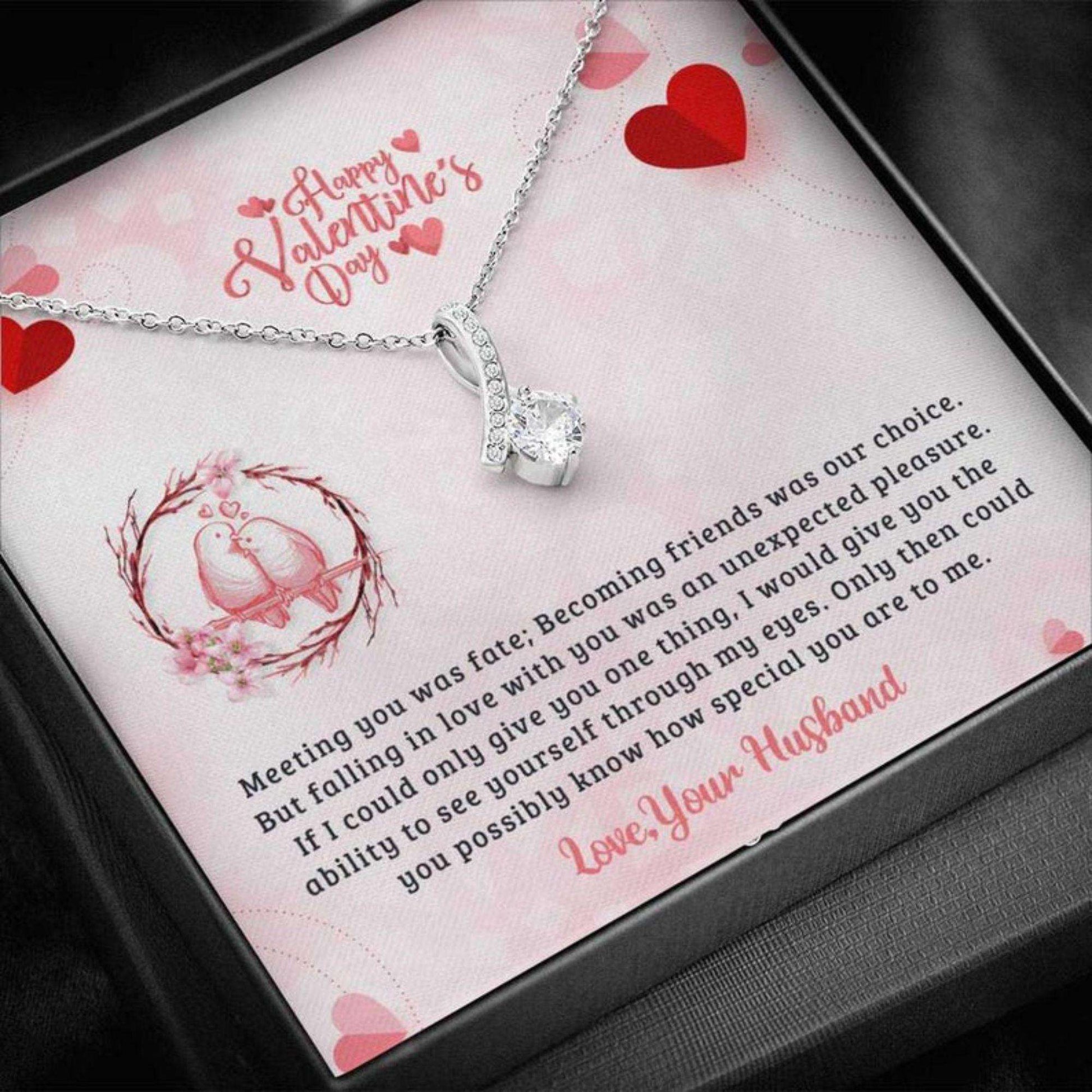 Wife Necklace, To My Wife Valentines Day Necklace Gift, Anniversary Gift, Present For Wife For Karwa Chauth Rakva