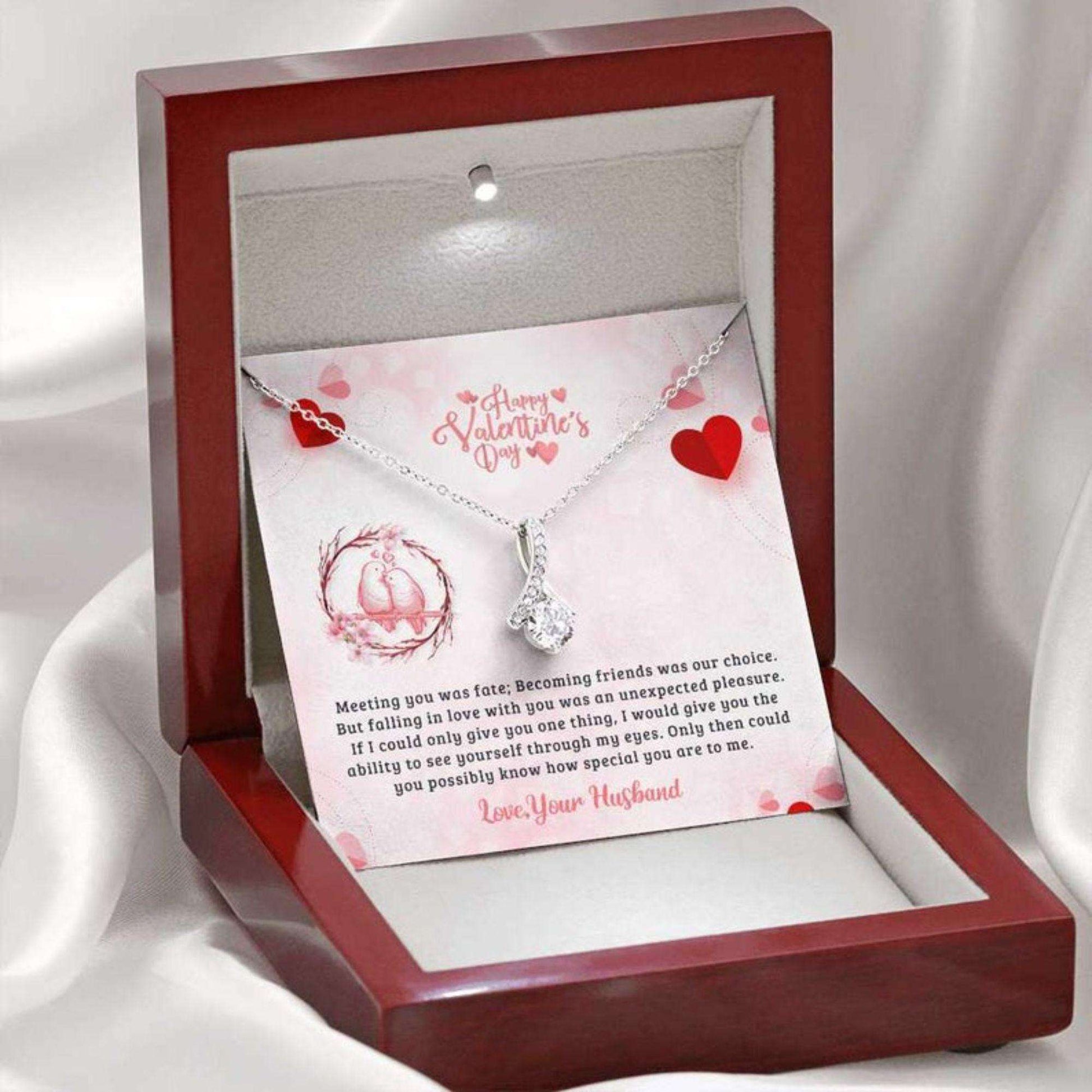 Wife Necklace, To My Wife Valentines Day Necklace Gift, Anniversary Gift, Present For Wife For Karwa Chauth Rakva