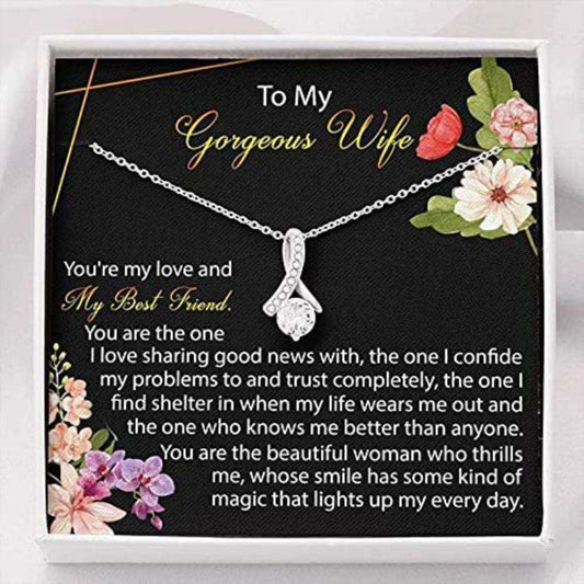 Wife Necklace, To My Wife “ You Light Up My Life “ Gift To My Wife Necklace For Karwa Chauth Rakva