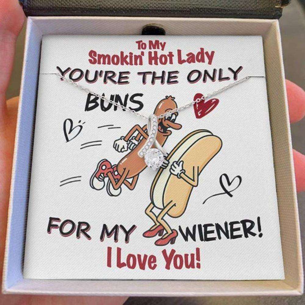 Wife Necklace, To My Wife, You’Re The Only Buns, For My Wiener, Mothers Day Gift, Necklace For Wife For Karwa Chauth Rakva