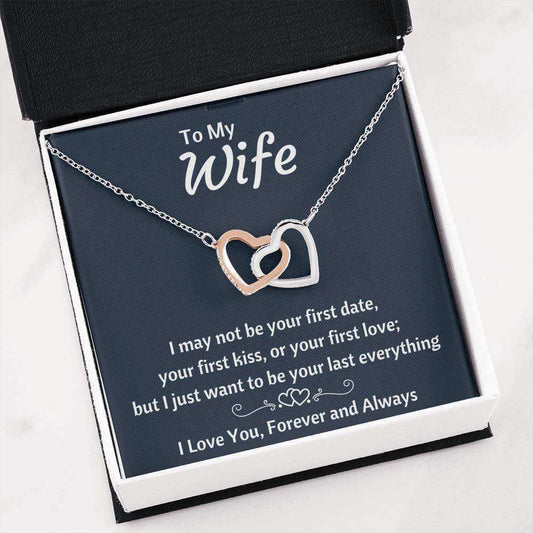 Wife Necklace, To My Wife Your Last Everything Necklace Gift From Husband For Karwa Chauth Rakva