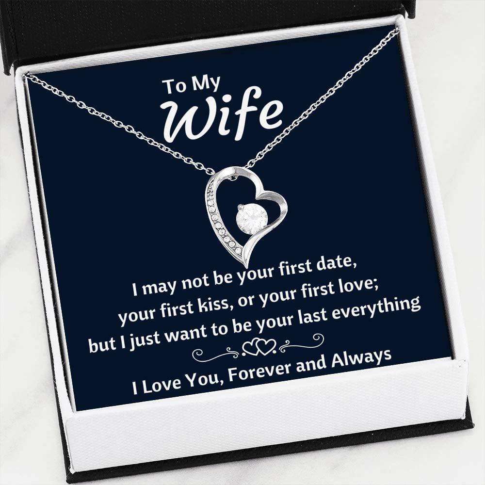 Wife Necklace, To My Wife Your Last Everything Necklace Gift From Husband For Karwa Chauth Rakva