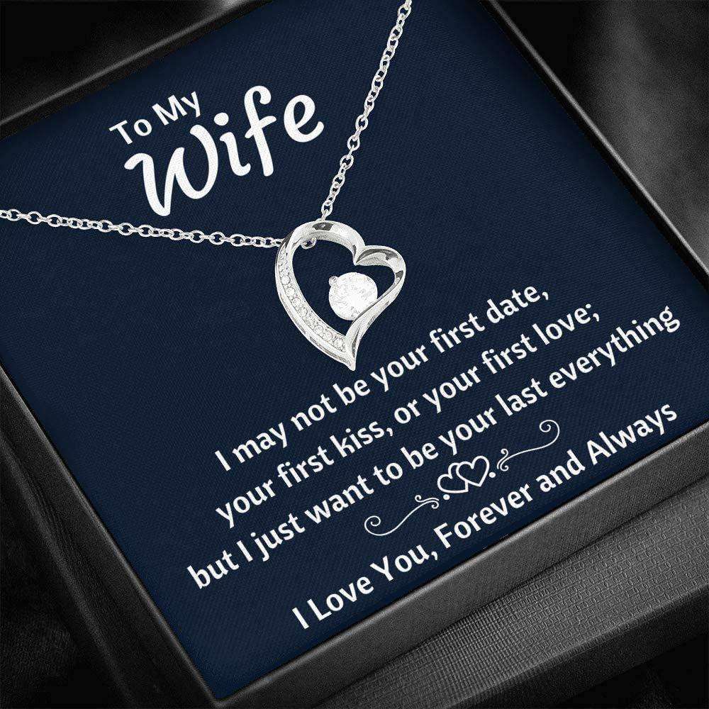 Wife Necklace, To My Wife Your Last Everything Necklace Gift From Husband For Karwa Chauth Rakva